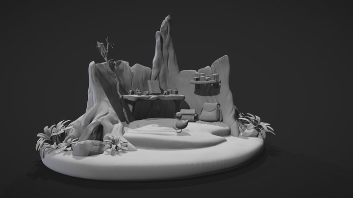 Adventurer's Camp 3D Model