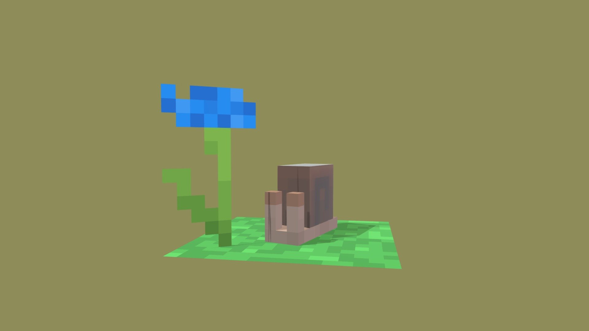 snail with flower