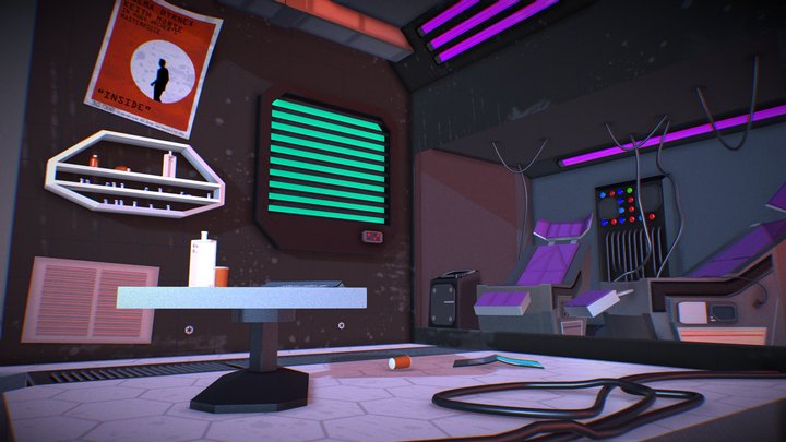 Cyberpunk Drug Room 3D Model