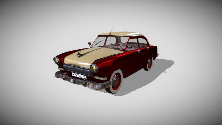 Game-ready asset "GAZ 21 Volga" 3D Model