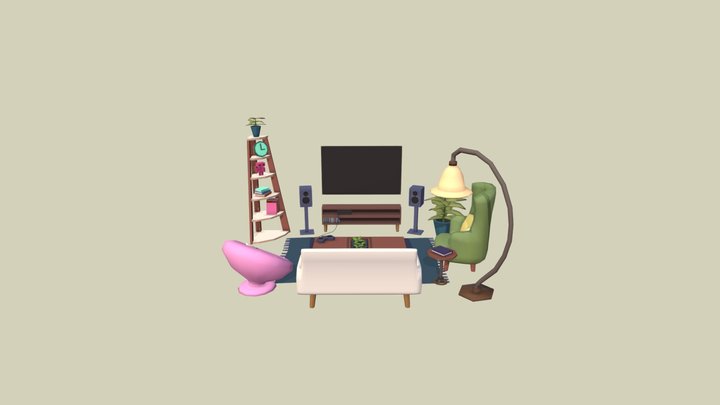 Living Room 3D Model