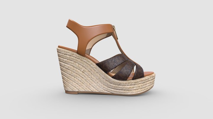 Women's Berkley Espadrille Wedge Sandals 3D Model