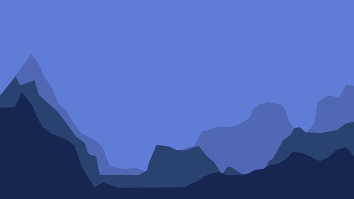 Mountains Blockout Test 3D Model