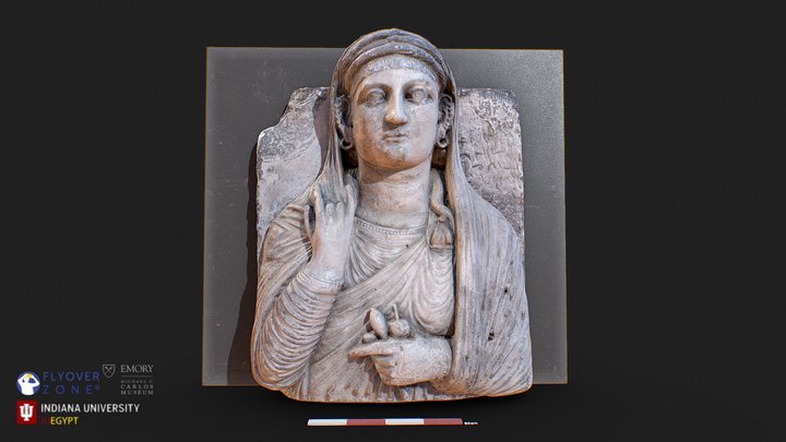 3D rendering of Funerary Relief of a Woman