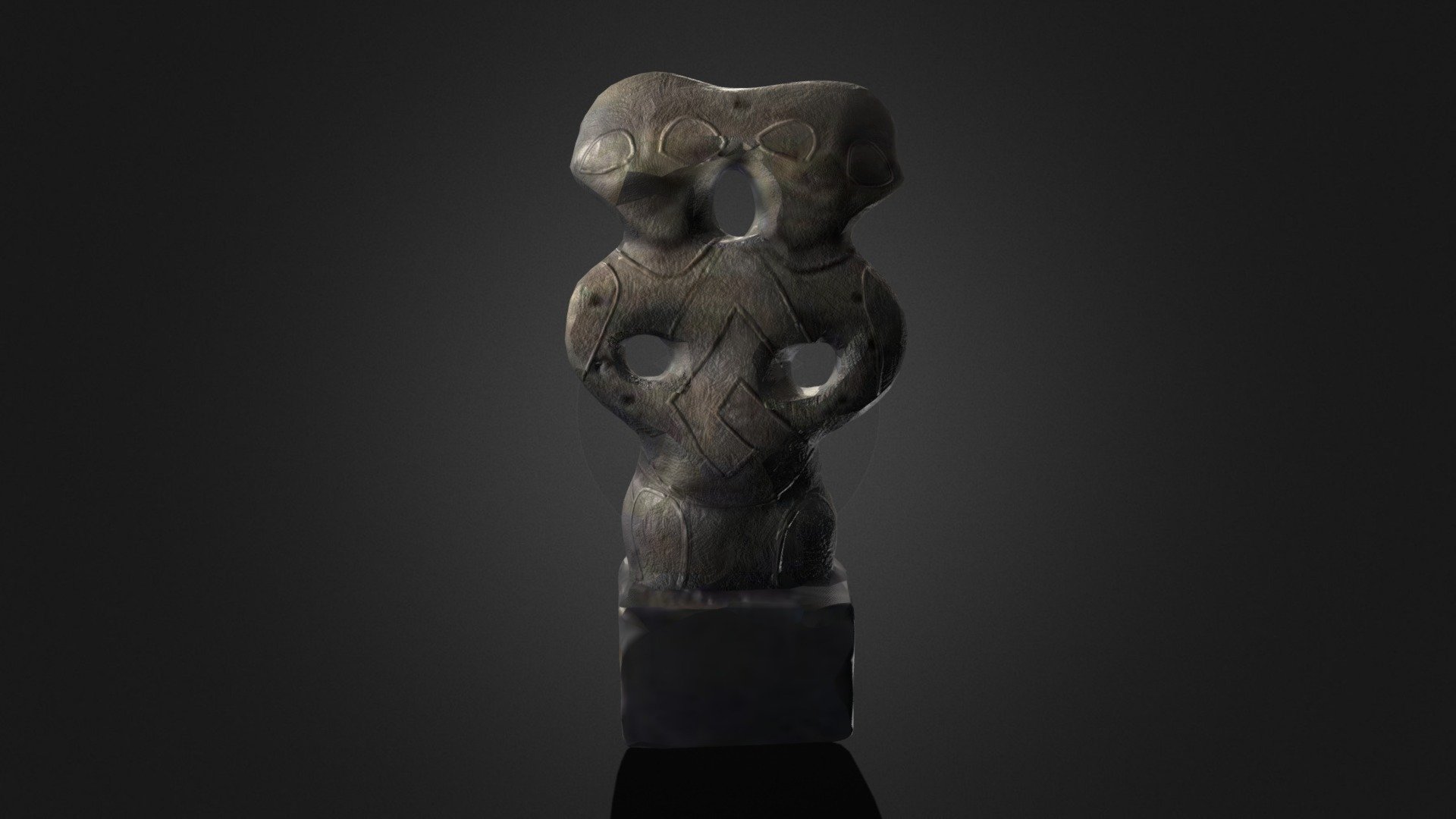 Vinca Two Headed Neolithic Idol 3d Model By Atelierm 12c93bc Sketchfab 2015