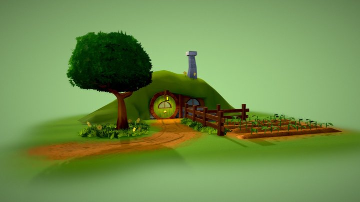 Hobbit Hole Farm 3D Model