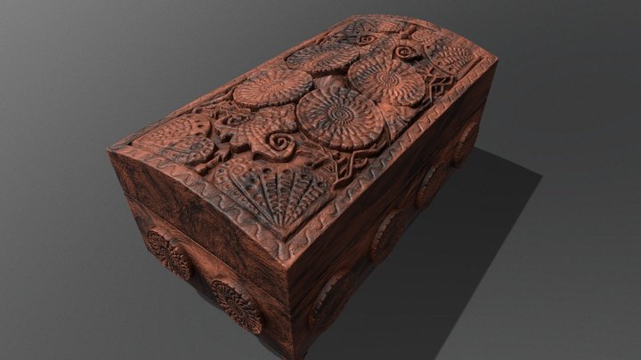 Casket (Jewelry box) PBR 3D Model