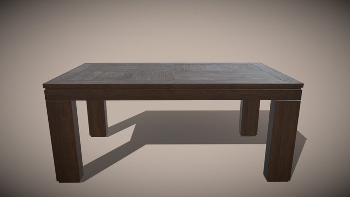 Dining Table 01 3D Model