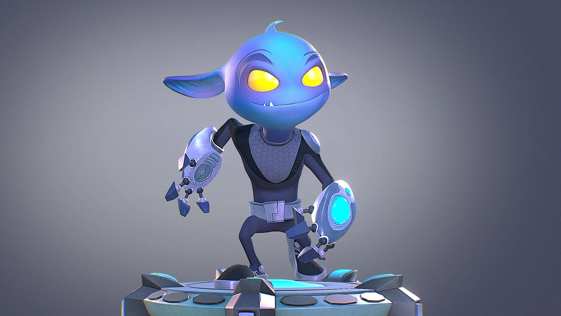 Zapp - The Small Alien — Sketchfab embed 3D viewer