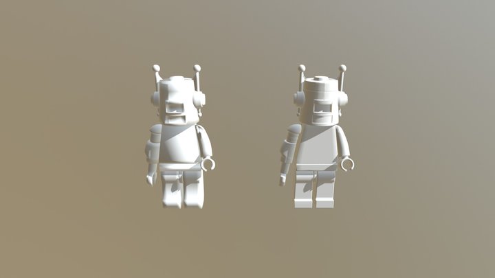 LEGO robot minifigure 3D Model