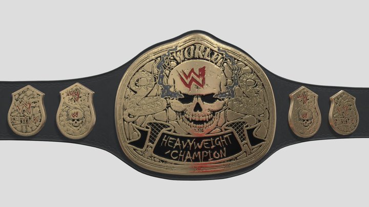 WWE - STEVE AUSTIN SKULL CHAMPION BELT – Kostenloses 3D-Modell STL