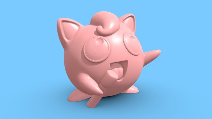 Jigglypuff Piggy Bank 3D Model