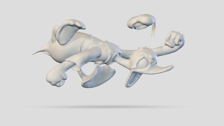 Pato Donald Base Mesh - Projeto V 3D Model