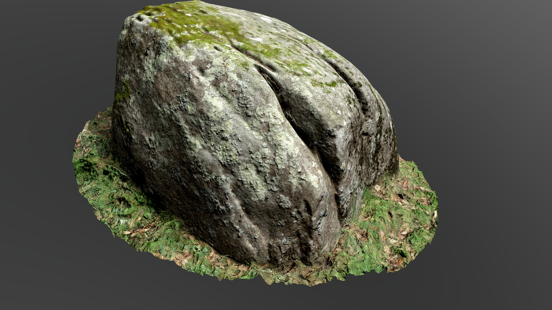 3D model Granit Boulder Normal map - This is a 3D model of the Granit Boulder Normal map. The 3D model is about a large rock with a hole in it.