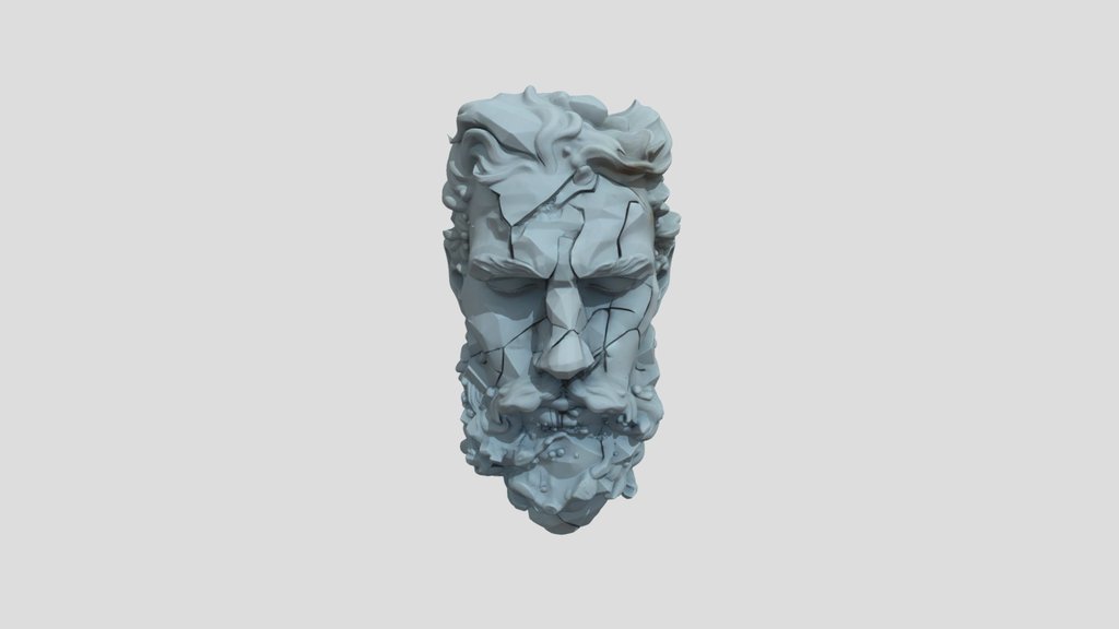 Rostro Fragmentado – Escultura Abstracta 3D