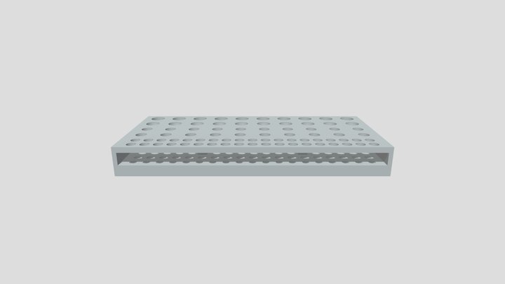 Work rack for PCR box 3D Model