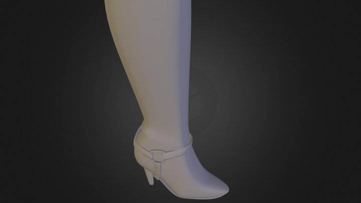 Demon Hunter boots - High Poly 3D Model