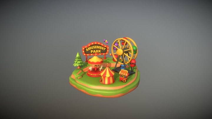 Amusment Park - Diorama - Alvified 3D Model