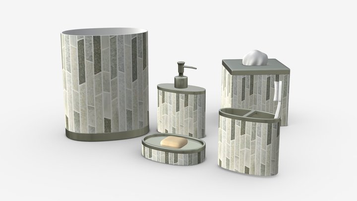 Titania Contemporary Bath Accessories 3D Model