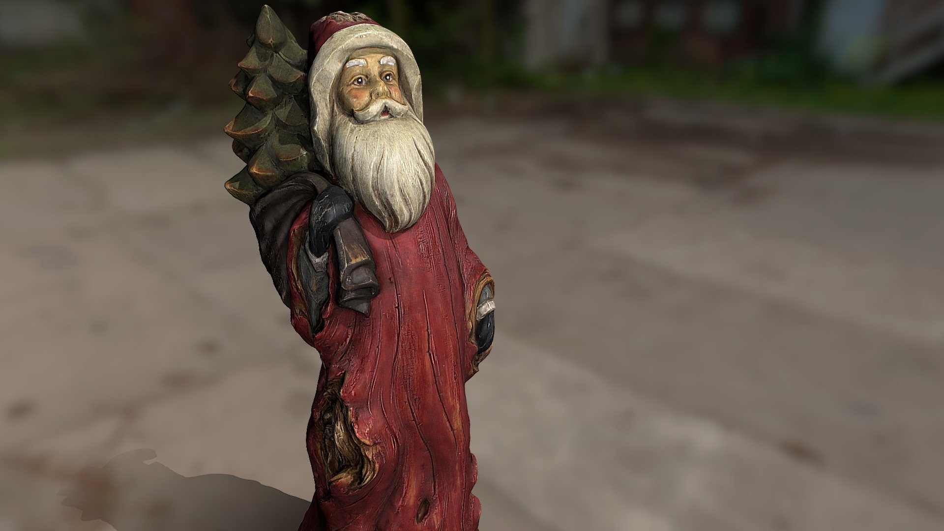 Red Wood Santa