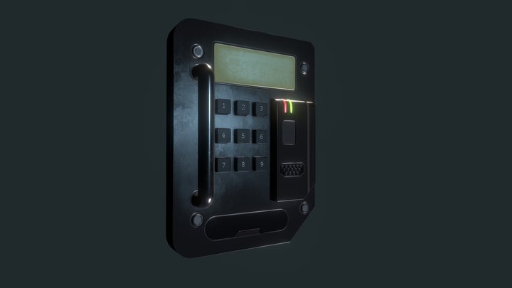 Sci-Fi Keypad 3D Model