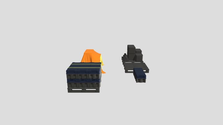 Crate set 3D Model