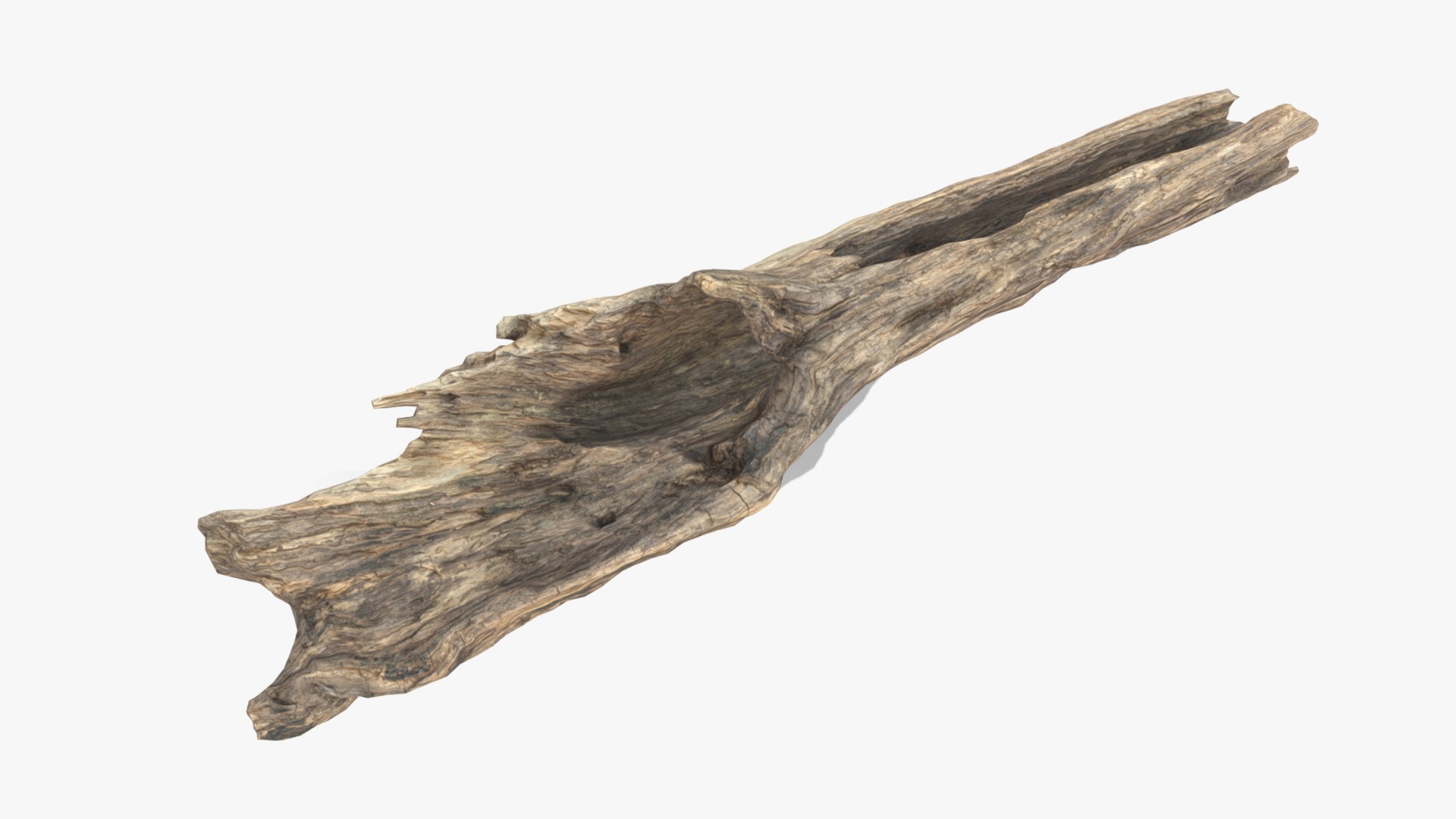 3D model Snag Root Hideout - This is a 3D model of the Snag Root Hideout. The 3D model is about a wood piece of wood.