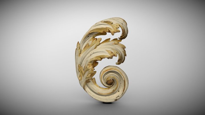 MNWr XII-1038 Liść akantu z wolutą (fragment) 3D Model