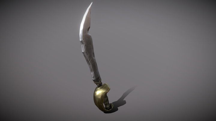 Captain's Cutlass - Stylized Pirate Sword 3D Model