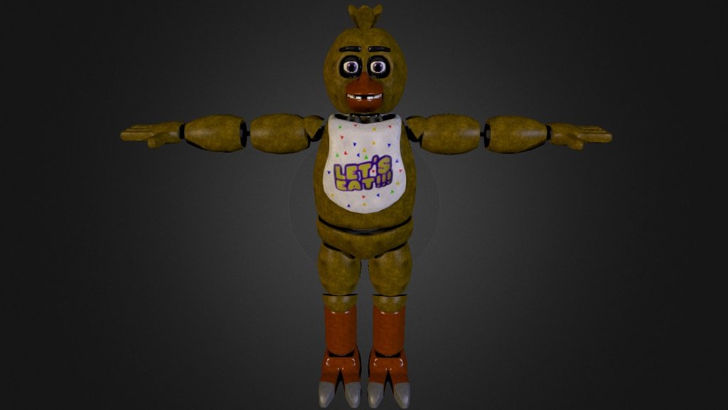 Withered Chica - Download Free 3D model by animator12 (@animator12