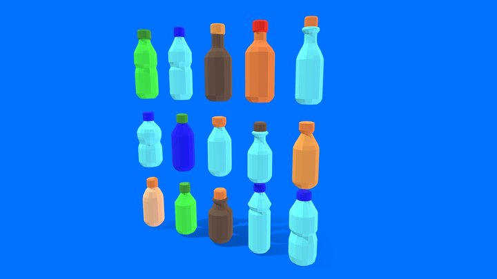 Plastic Bottles (Follow) – Free 3D Model STL