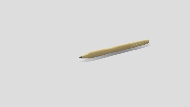 Bamboo Ballpoint Pen Final Model 3D Model