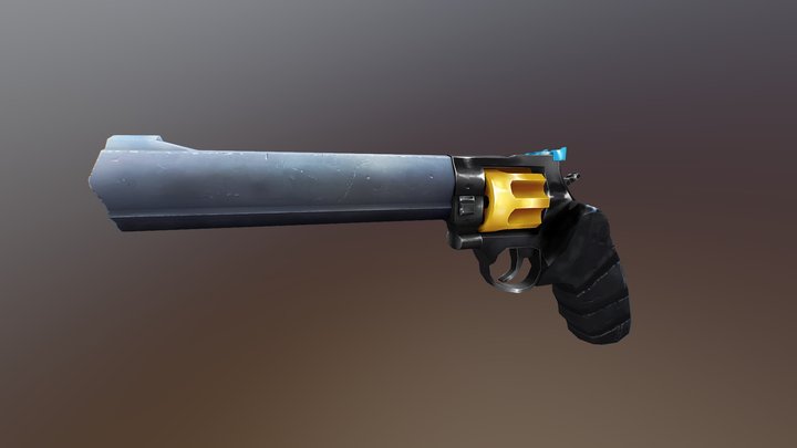 44 Magnum - Hand Painted 3D Model