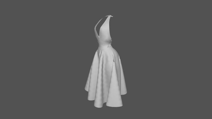 Maryline Monroe dress's 3D Model
