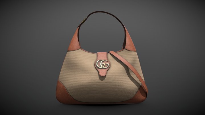 3D Model Collection Louis Vuitton Alma BB Bag VR / AR / low-poly