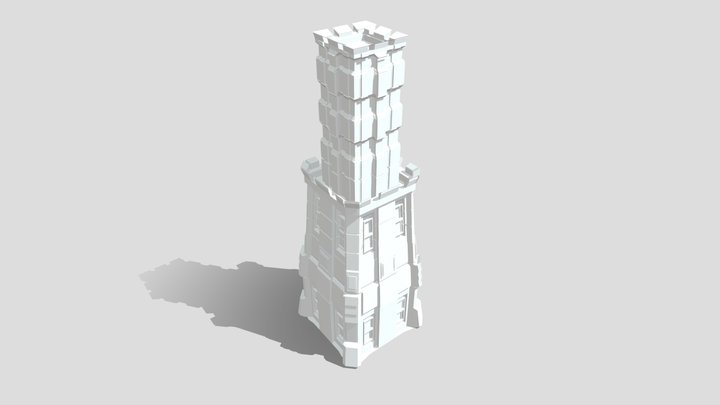 Tower 2 - low poly 3D Model