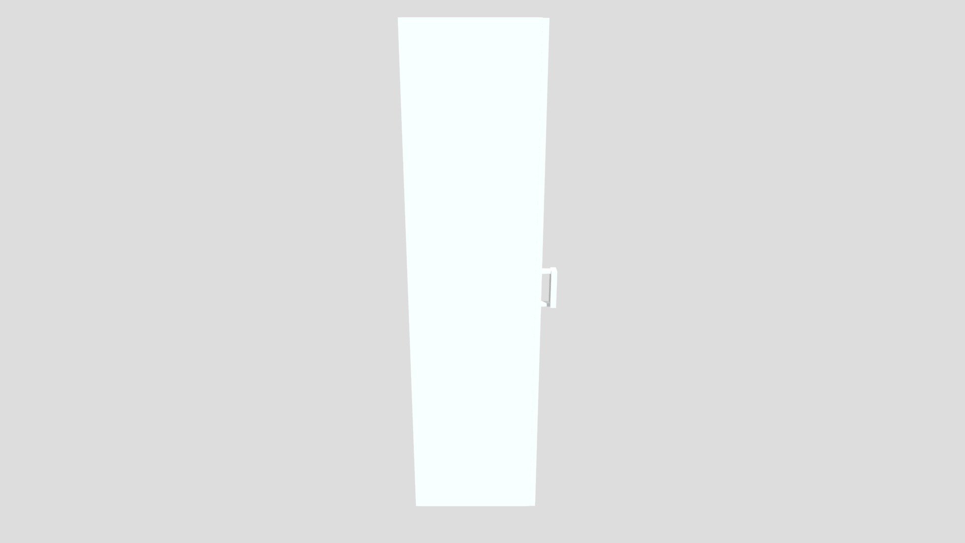 Metal cabinet with opening door