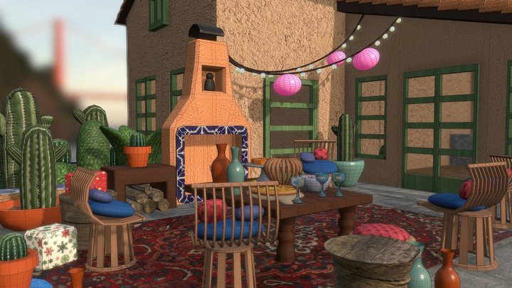 Partyhouse assets 3D Model