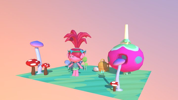 Poppy Troll 3D Model