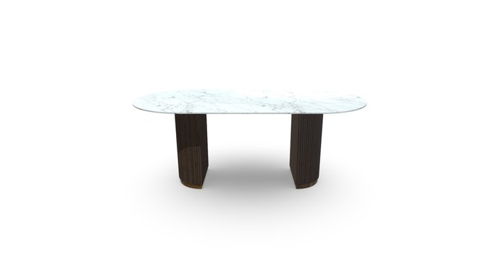 IDF Prado Fluted Dining Table 3D Model