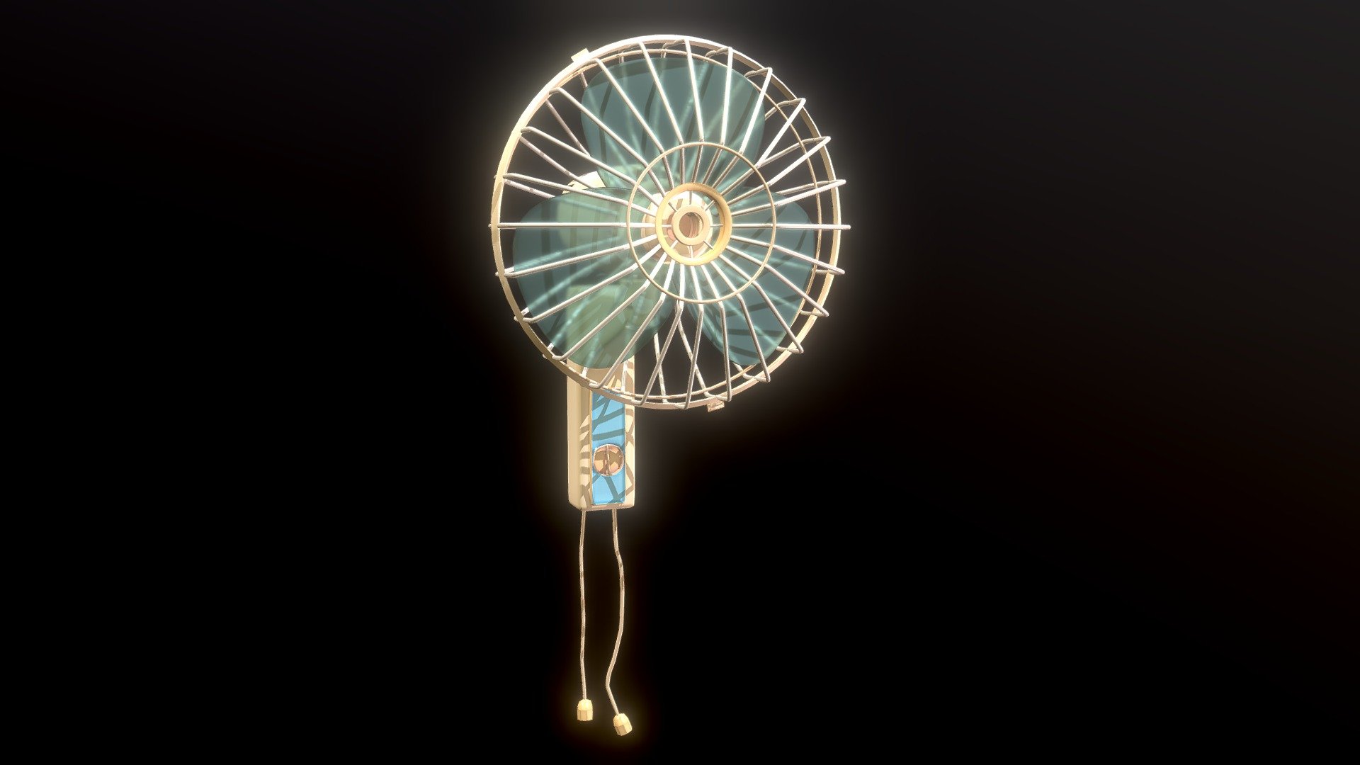 Kopitiam Wall Fan | Stylized Old Wall Fan - 3D model by IceCream Gan ...