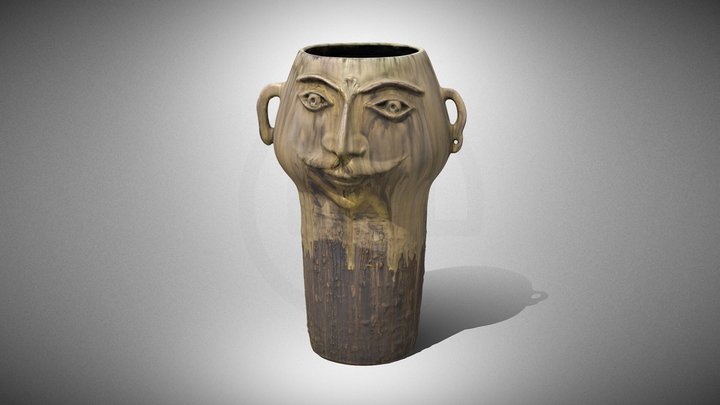 Vase with a man's face – Free 3D Model STL