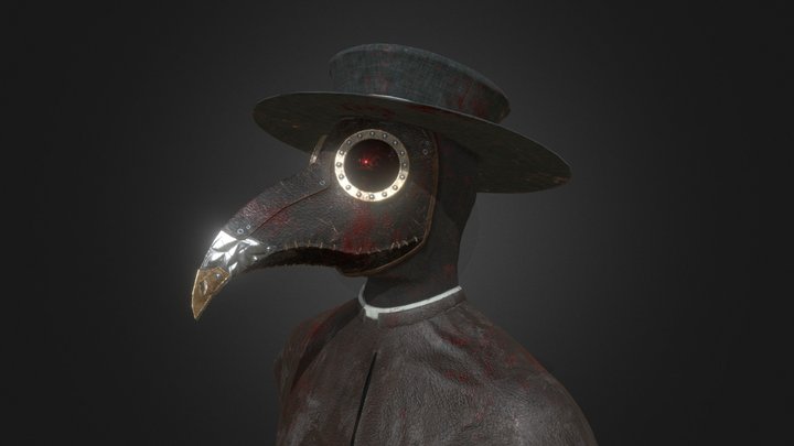Fantasy Plague Doctor Mask 3D Model