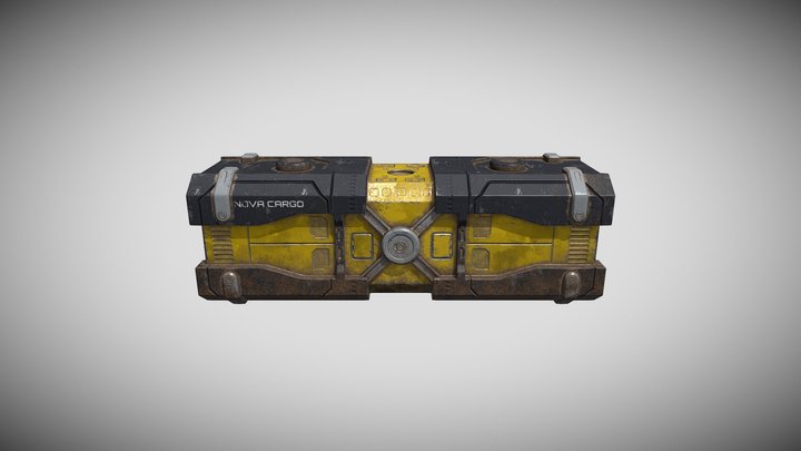 Cargo Crate Futuristic 3D Model