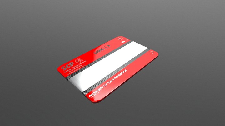 SCP | Keycards | Levels 1 - 5 3D Model