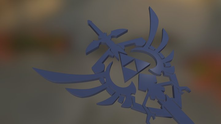 Master Sword Logo 3D Model
