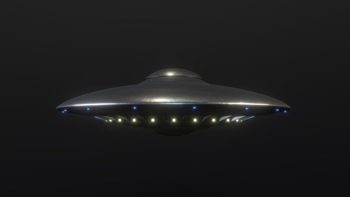 UFO Realistic Spaceship - Flying Saucer 3D Model