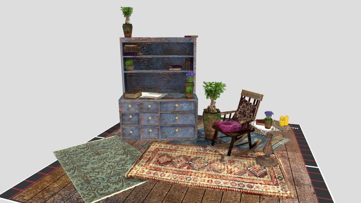DAE 5 finished props - Grandma's House 3D Model