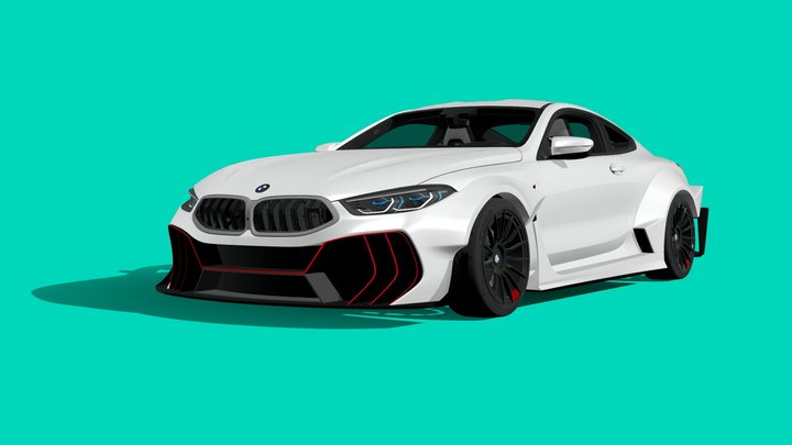 Free Hyper-Realistic Model of BMW M8 Competition 3D Model