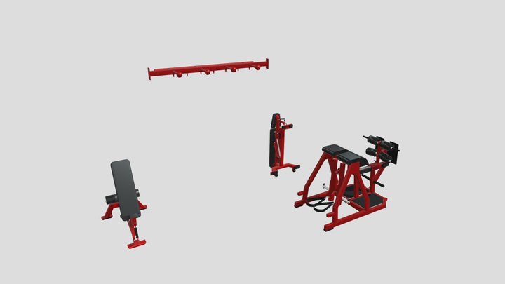 NSCA Virtual Booth Benches Connecting Brace 3D Model